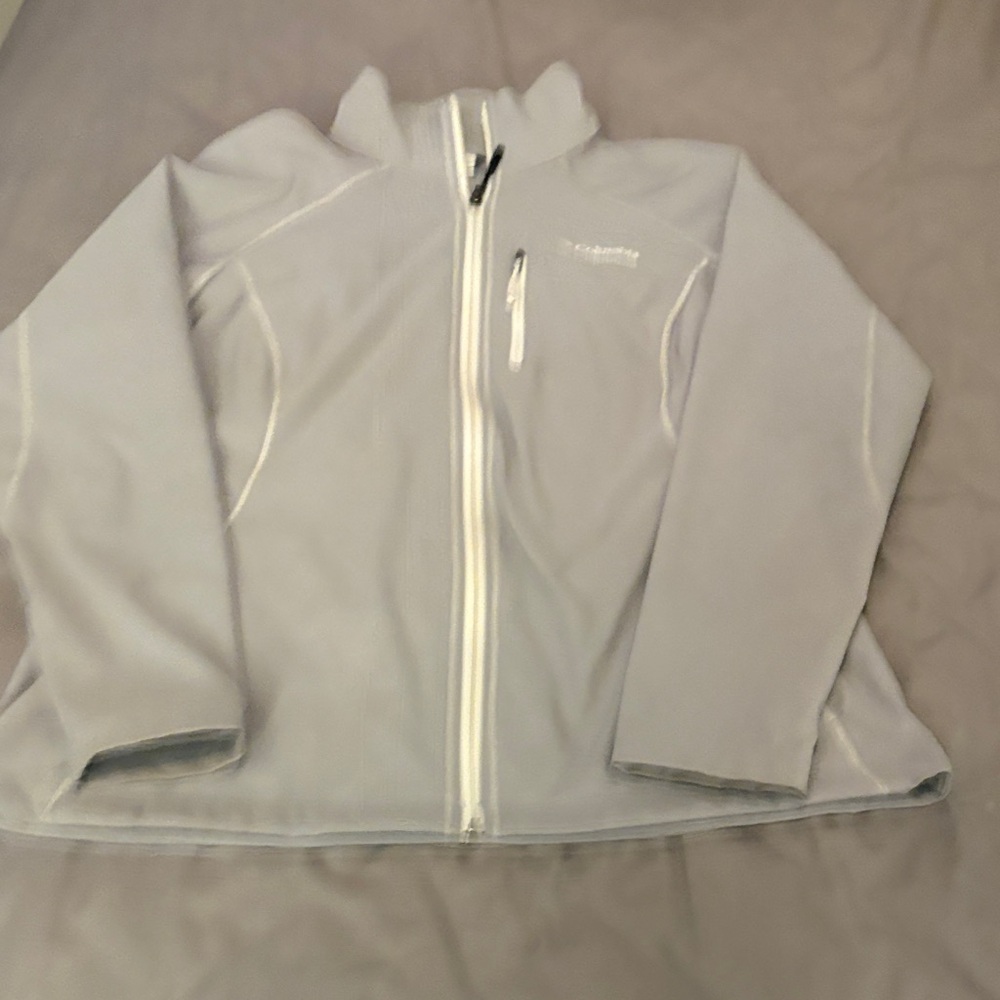 Columbia Soft Gray Zip-Up Jacket